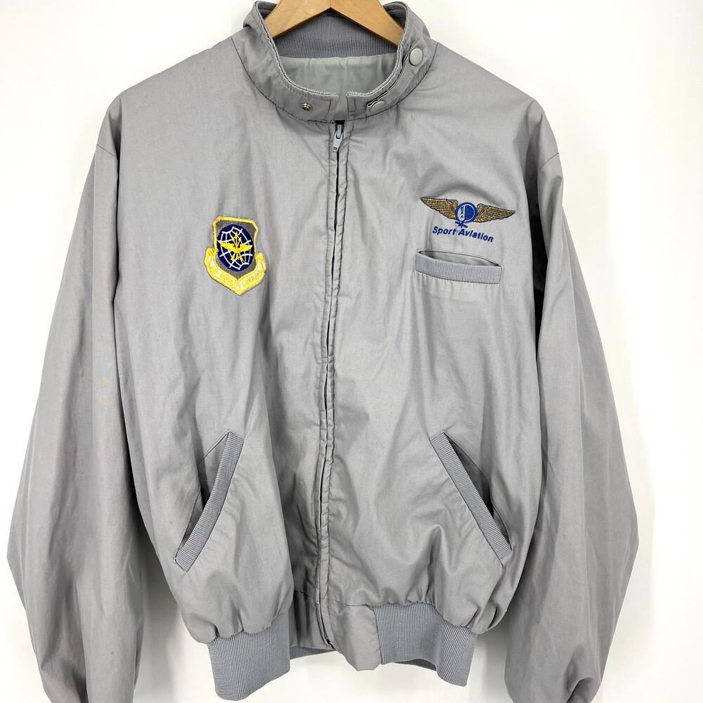 Vintage 40th EAA Fly-in Oshkosh '93 Embroidered Flight Pilot Jacket Size L